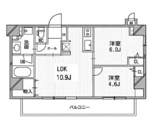 デュオステージ白金高輪　705号室　間取り