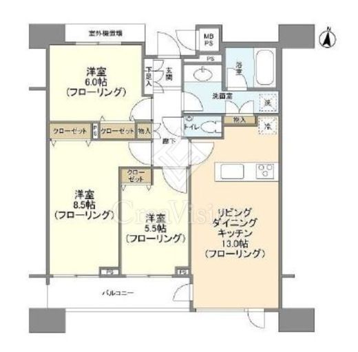 HF白金高輪レジデンス　1103号室　間取り