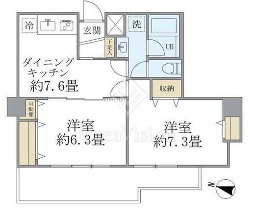 朝日九段マンション　206号室　間取り