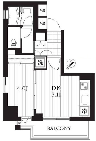ダイナシティ神保町　1103号室　間取り