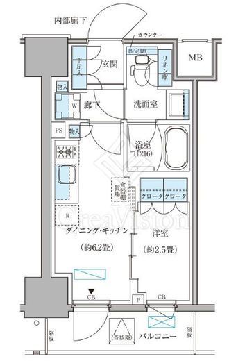 パークアクシス住吉ガーデンスクエア　302号室　間取り