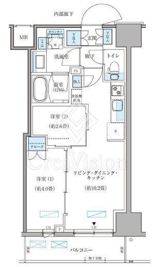 パークアクシス住吉ガーデンスクエア　307号室　間取り