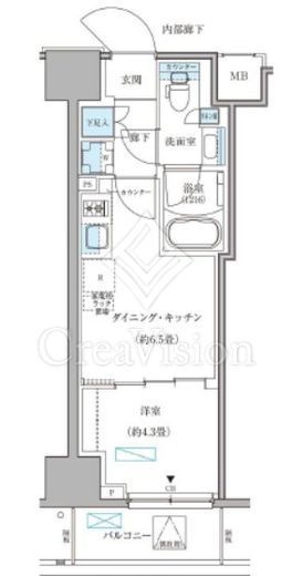 パークアクシス住吉ガーデンスクエア　610号室　間取り
