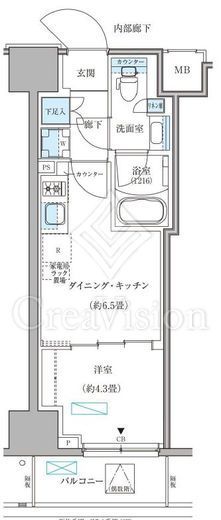 パークアクシス住吉ガーデンスクエア　310号室　間取り
