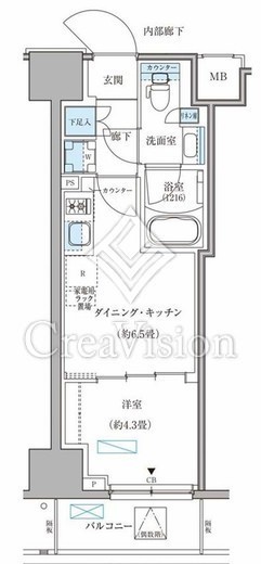 パークアクシス住吉ガーデンスクエア　410号室　間取り
