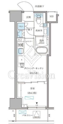パークアクシス住吉ガーデンスクエア　510号室　間取り