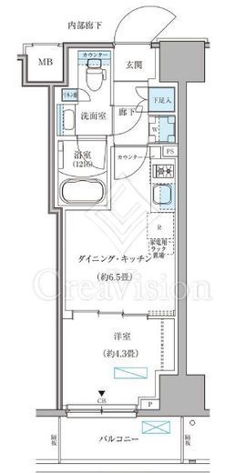 パークアクシス住吉ガーデンスクエア　1104号室　間取り