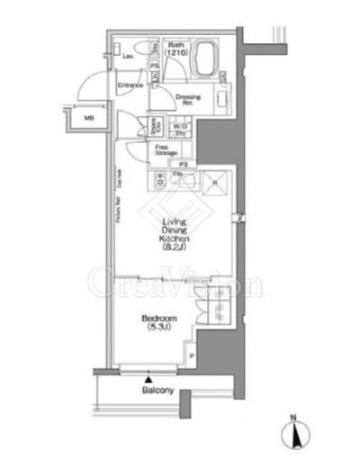 ザ・パークハビオＳＯＨＯ新宿御苑　504号室　間取り