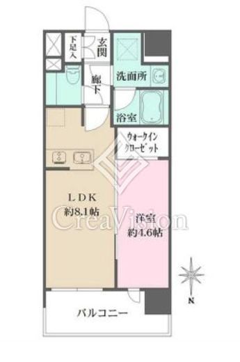 シーズンフラッツ杉並井草　201号室　間取り