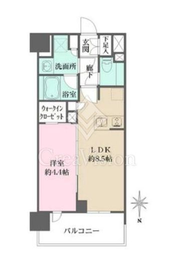 シーズンフラッツ杉並井草　402号室　間取り