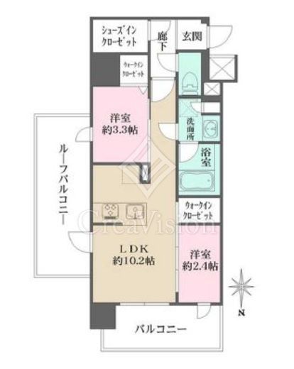 シーズンフラッツ杉並井草　702号室　間取り