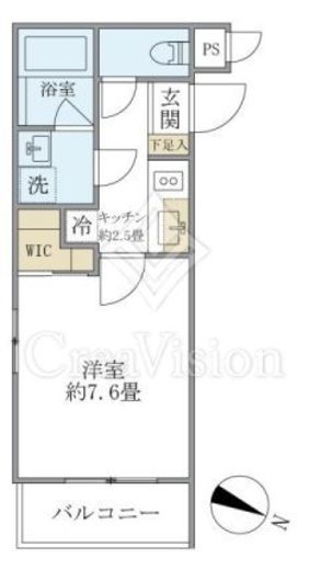Ｔｈｅ　Ｓｈｉｎａｇａｗａ　Ｅａｓｔ　Ｒｅｓｉｄｅｎｃｅ　203号室　間取り