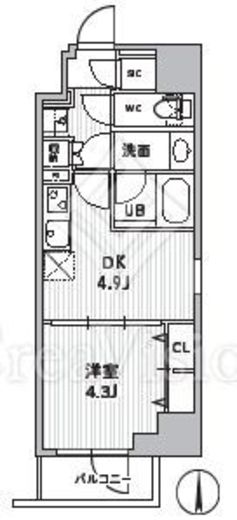 S-RESIDENCE住吉aquacht　402号室　間取り