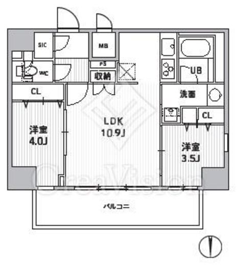 S-RESIDENCE住吉aquacht　703号室　間取り