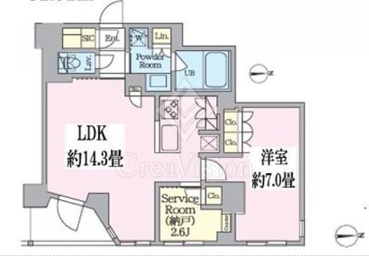 クレストコート東池袋　104号室　間取り