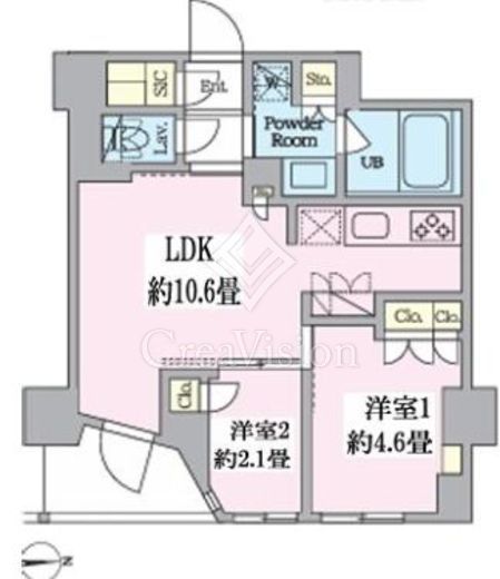 クレストコート東池袋　204号室　間取り
