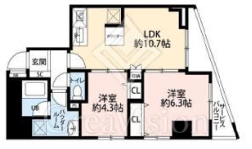 MOANA北参道　203号室　間取り