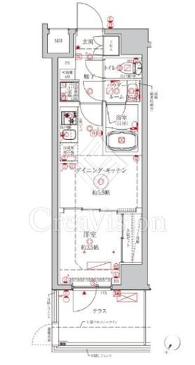 クレイシアIDZ川崎ザ・テラス　102号室　間取り
