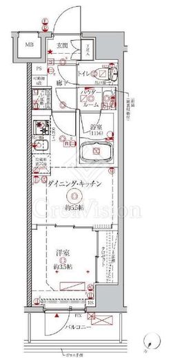 クレイシアIDZ川崎ザ・テラス　702号室　間取り