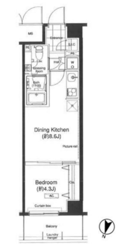 グランハイツ高田馬場　707号室　間取り
