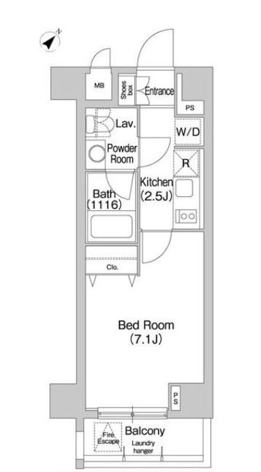 コンフォリア豊洲　617号室　間取り