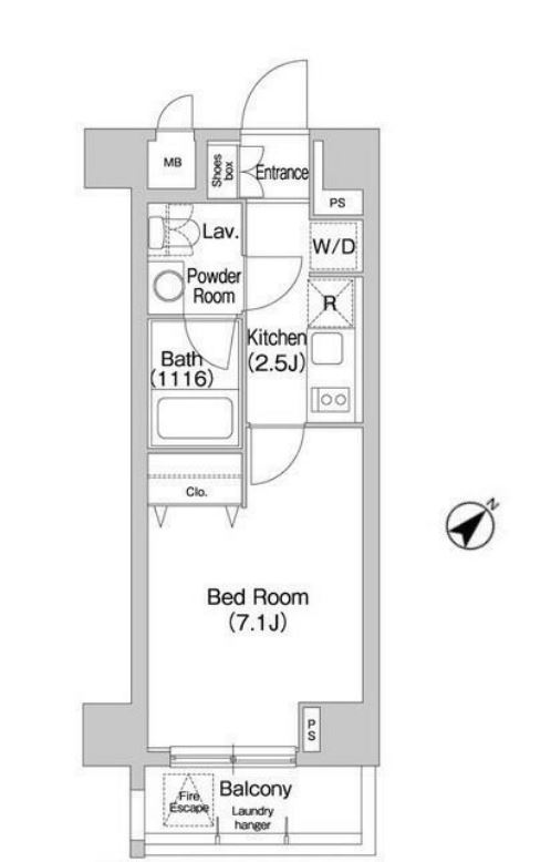 コンフォリア豊洲　805号室　間取り