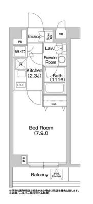 コンフォリア豊洲　108号室　間取り