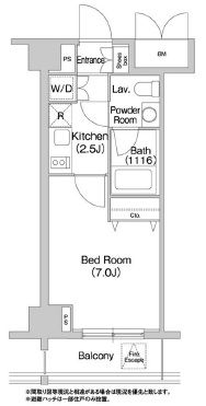 コンフォリア豊洲　422号室　間取り