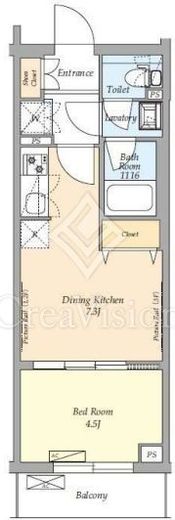 ディアクレスト西荻窪　111号室　間取り