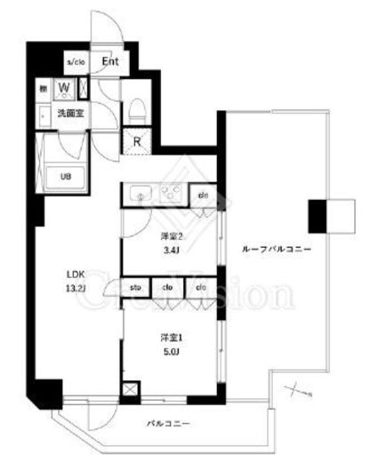 オーガスタレジデンス北綾瀬　1002号室　間取り