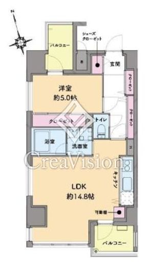 ＦＩＲＳＴＳＣＥＮＥ　ＦＵＮＡＢＯＲＩ　ｔｈｅｏｒｙ　1001号室　間取り