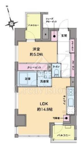 ＦＩＲＳＴＳＣＥＮＥ　ＦＵＮＡＢＯＲＩ　ｔｈｅｏｒｙ　201号室　間取り