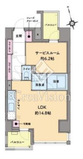 ＦＩＲＳＴＳＣＥＮＥ　ＦＵＮＡＢＯＲＩ　ｔｈｅｏｒｙ　702号室　間取り
