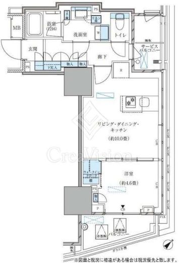 パークアクシス五反田スカイタワー　1504号室　間取り