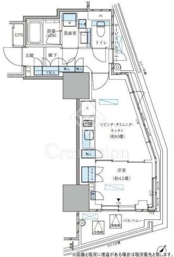 パークアクシス五反田スカイタワー　304号室　間取り