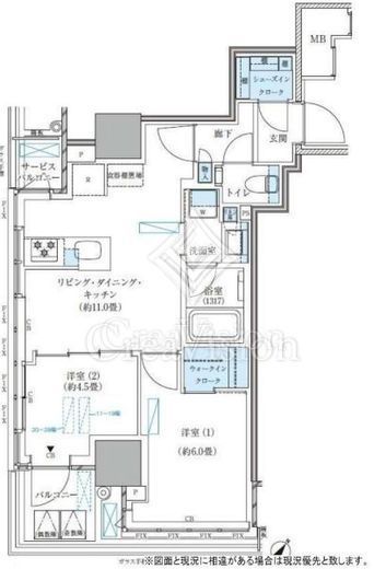 パークアクシス五反田スカイタワー　2306号室　間取り