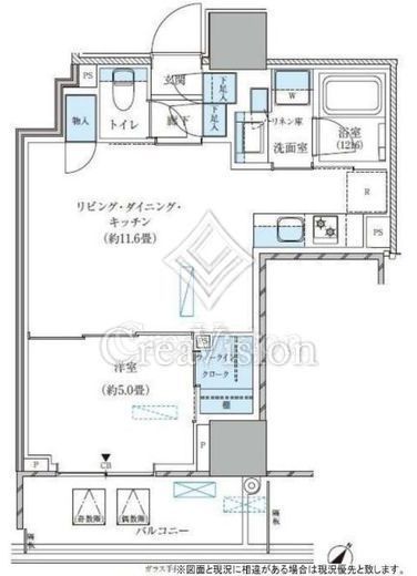 パークアクシス五反田スカイタワー　2305号室　間取り