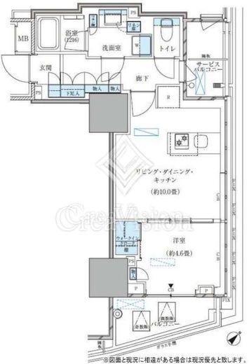 パークアクシス五反田スカイタワー　1204号室　間取り