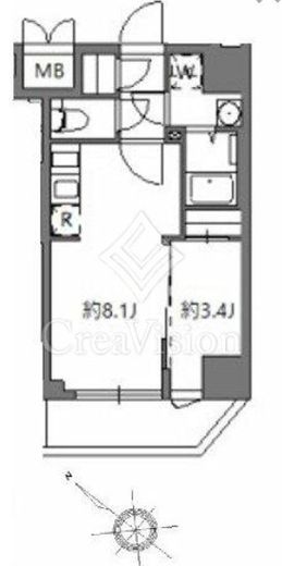 アラート横濱桜木町Ⅰ　311号室　間取り