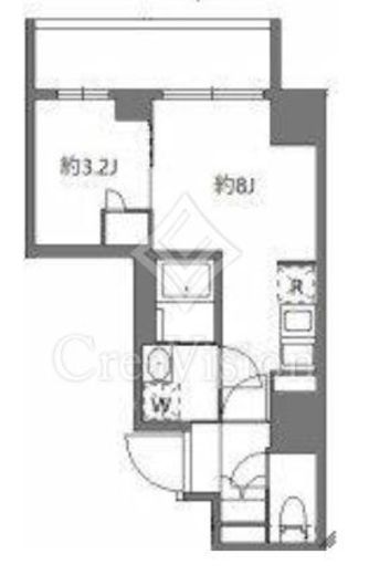 アラート横濱桜木町Ⅱ　601号室　間取り