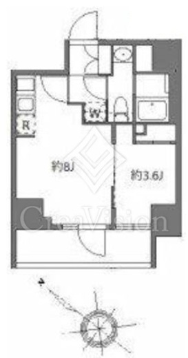 アラート横濱桜木町Ⅱ　602号室　間取り