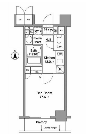 コンフォリア清澄白河サウス　904号室　間取り