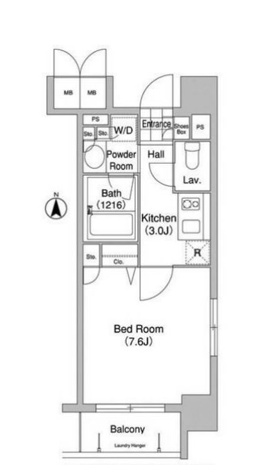 コンフォリア清澄白河サウス　805号室　間取り