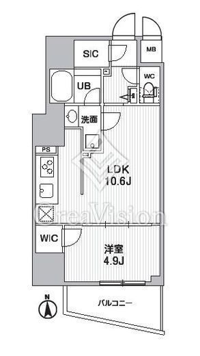 S-RESIDENCE蔵前balm　1201号室　間取り