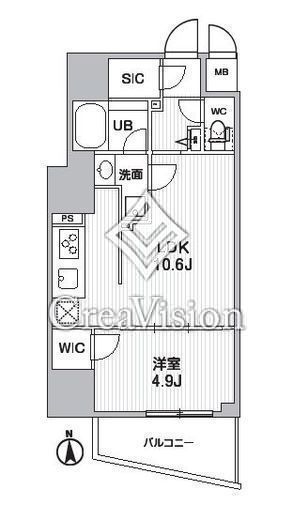 S-RESIDENCE蔵前balm　901号室　間取り