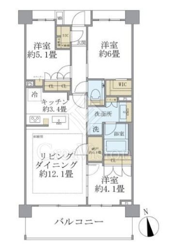Brillia世田谷上北沢　209号室　間取り