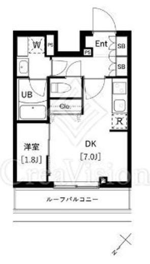 ARKMARK上池袋　706号室　間取り