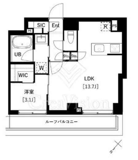 ARKMARK上池袋　708号室　間取り
