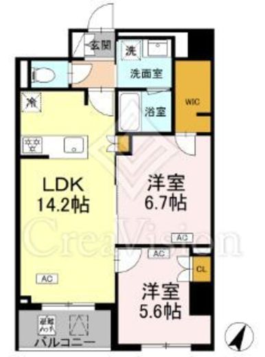 ロイジェント戸越銀座　109号室　間取り
