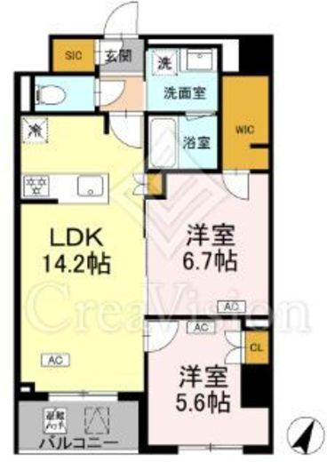 ロイジェント戸越銀座　218号室　間取り